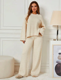 Ensemble pull 2 pièces Top manches longues - Beige
