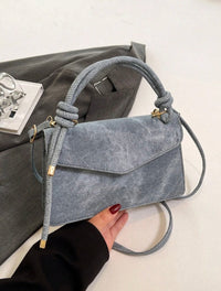 Sac à main avec ceinture décorative - Bleu Azur