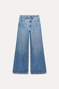 Jean z1975 à coupe large et taille haute - Bleu Moyen