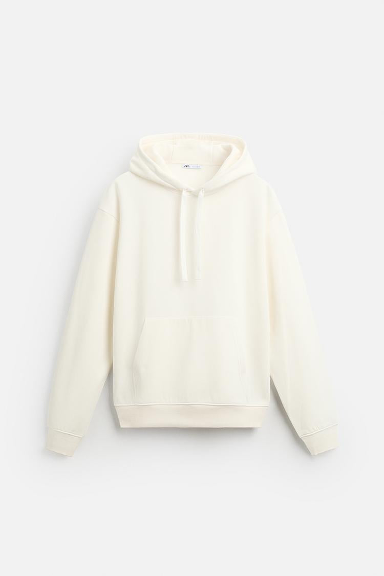 Sweat à capuche  - Blanc cassé