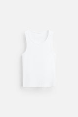 T-SHIRT DÉBARDEUR BASIQUE CÔTELÉ