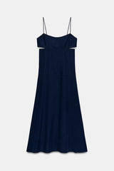 ROBE MI-LONGUE BRETELLES CUT OUT