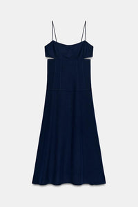 ROBE MI-LONGUE BRETELLES CUT OUT