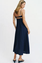 ROBE MI-LONGUE BRETELLES CUT OUT