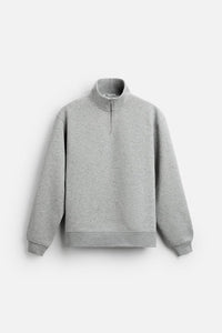 Sweat a zip sur le col - Noir