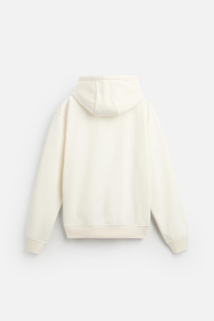 Sweat à capuche  - Blanc cassé