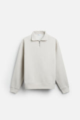 Sweat a zip sur le col - Noir