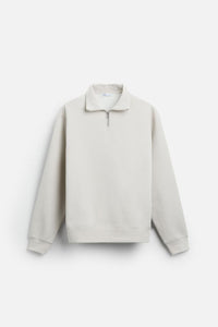 Sweat a zip sur le col - Noir