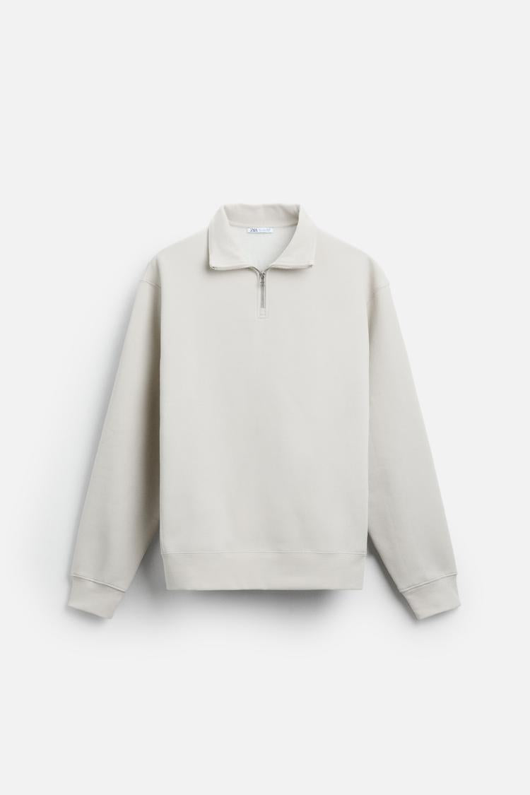 Sweat a zip sur le col - Noir