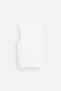 T-SHIRT DÉBARDEUR BASIQUE CÔTELÉ