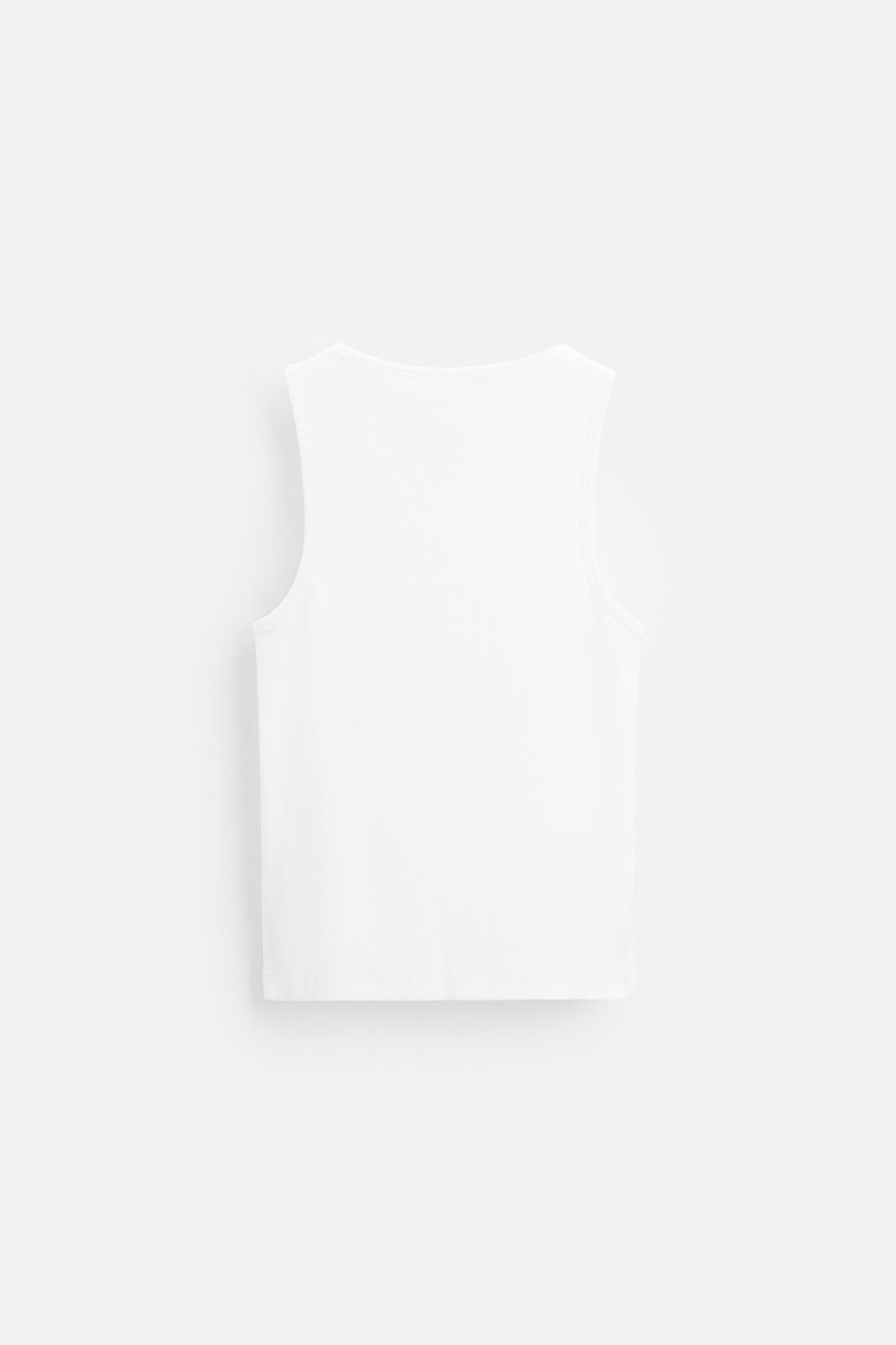 T-SHIRT DÉBARDEUR BASIQUE CÔTELÉ