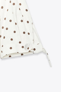 CHEMISE MANCHES COURTES AVEC LACETS EN RAMIE