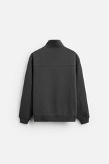 Sweat a zip sur le col - Noir
