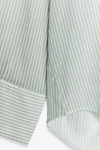 CHEMISE OVERSIZE GAZE RAYURES