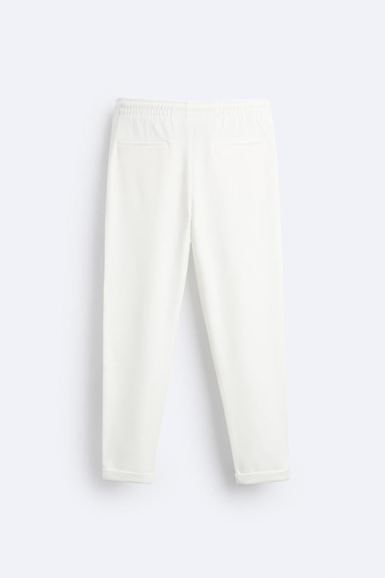 Pantalon style jogging - Blanc