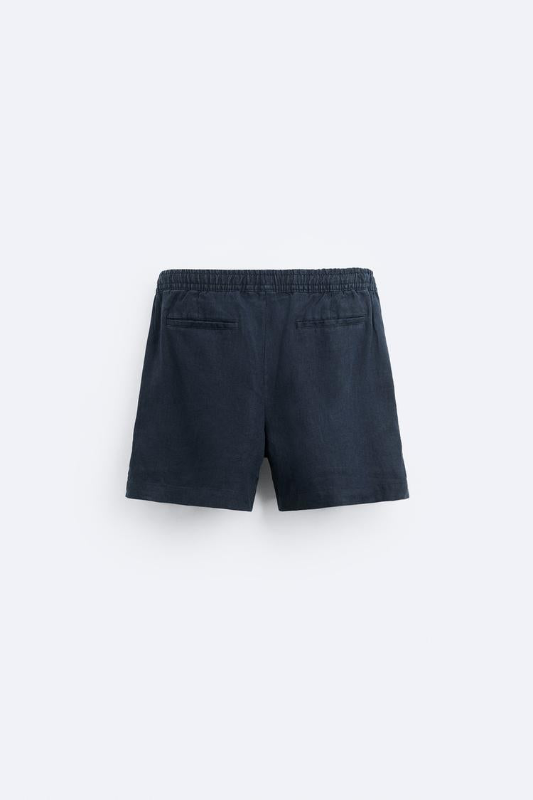 Short en Lin - Bleu Marine
