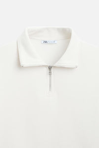 Sweat a zip sur le col - Noir