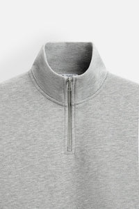 Sweat a zip sur le col - Noir