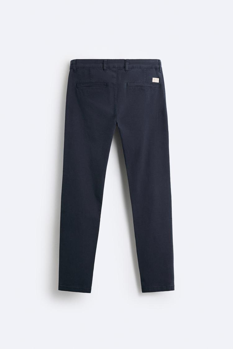 Pantalon chino coupe moulante - Bleu marine