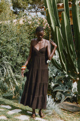 ROBE LONGUE À BRETELLES
