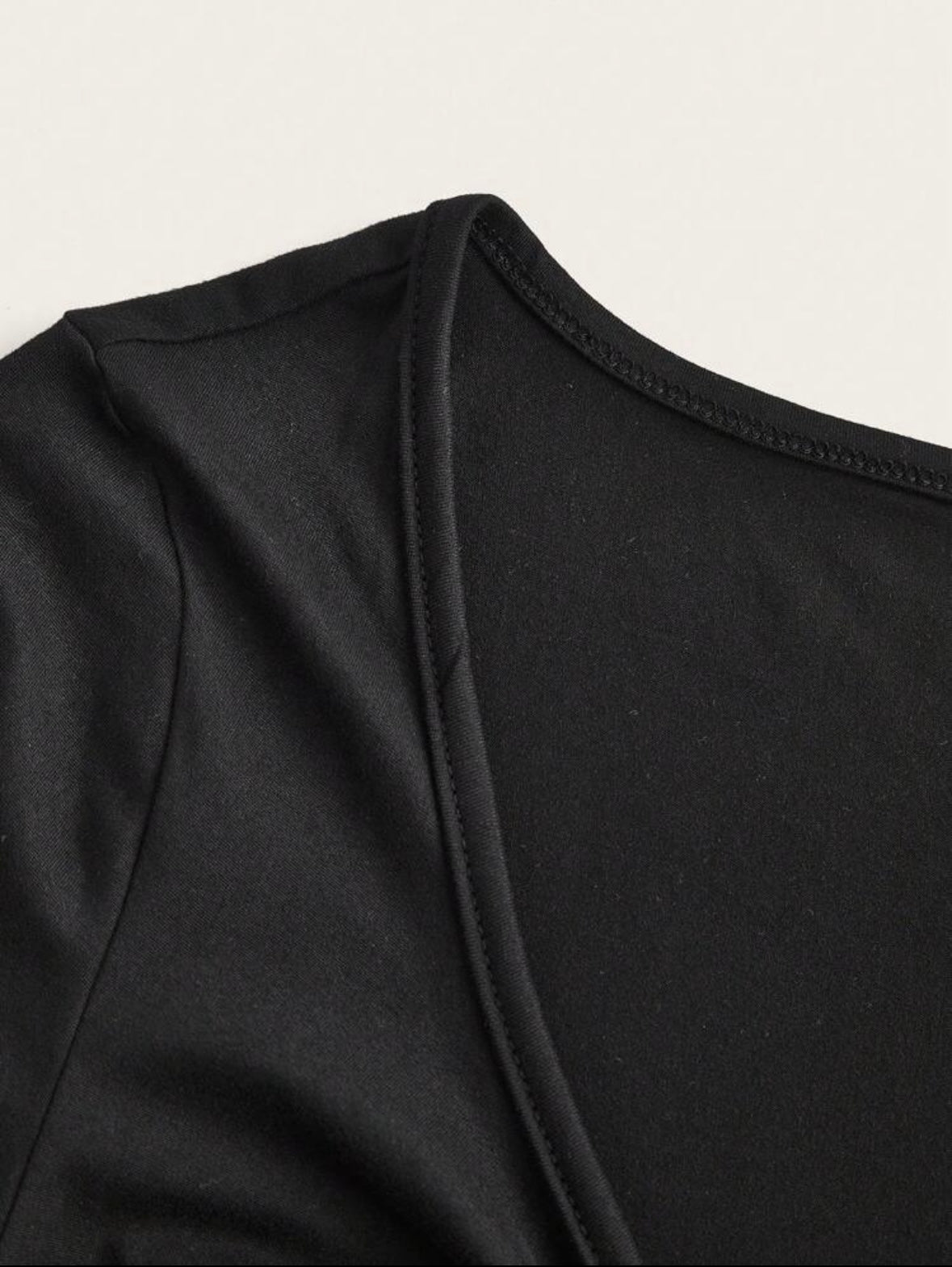 T-shirt Casual à Manches longues - Noir