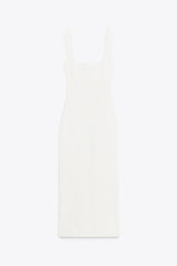 ROBE DECOLLETÉ CARRÉ STRETCH