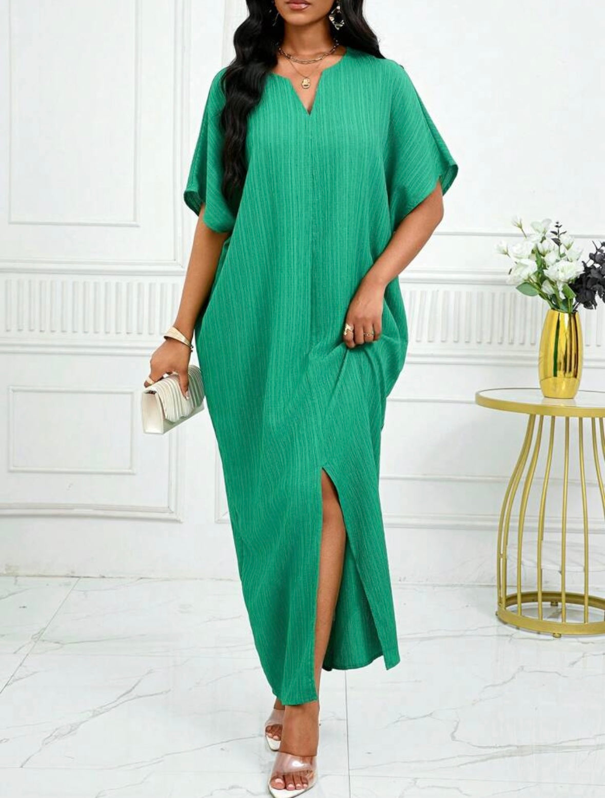 Robe caftan - Vert