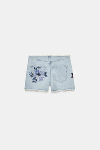 SHORT EN DENIM EFFILOCHÉ Z1975