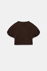 T-SHIRT COURT À MANCHES AMPLES