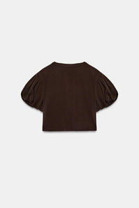 T-SHIRT COURT À MANCHES AMPLES