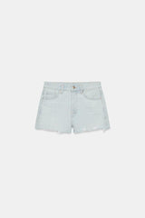 SHORT EN DENIM TRF DÉCHIRURES TAILLE MOYENNE