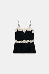 TOP DENTELLE CONTRASTÉE ZW COLLECTION