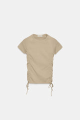 T-SHIRT FRONCÉ RÉGLABLE