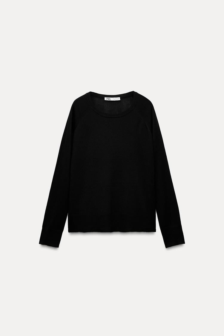 Pull basique en maille fine - Noir
