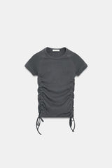 T-SHIRT FRONCÉ RÉGLABLE