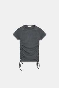 T-SHIRT FRONCÉ RÉGLABLE