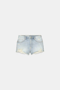 SHORT EN DENIM TRF TAILLE HAUTE DÉCHIRURES