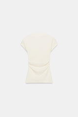 T-SHIRT DRAPÉ EN LIN