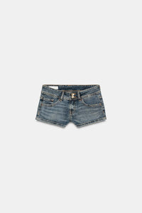 SHORT MINI EN DENIM TRF TAILLE BASSE