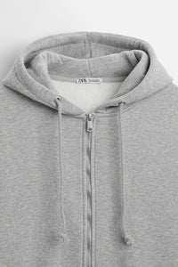 Sweat à capuche zip - Blanc Cassé