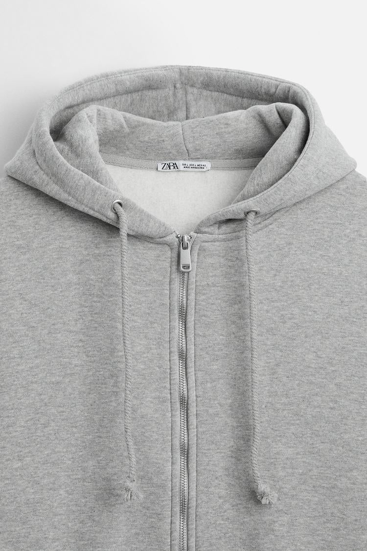 Sweat à capuche zip - Blanc Cassé