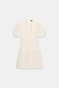 ROBE COURTE À MANCHES BOUFFANTES