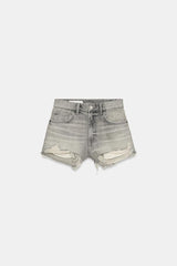 SHORT EN DENIM TRF TAILLE HAUTE DÉCHIRURES