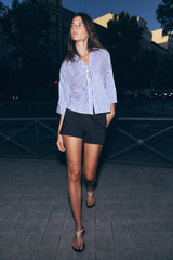 CHEMISE EN POPELINE À MANCHES AMPLES