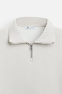 Sweat a zip sur le col - Noir