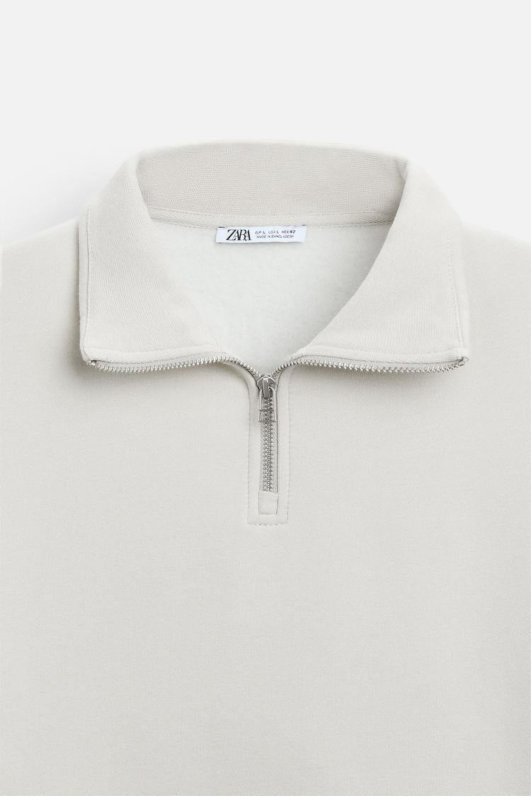 Sweat a zip sur le col - Noir