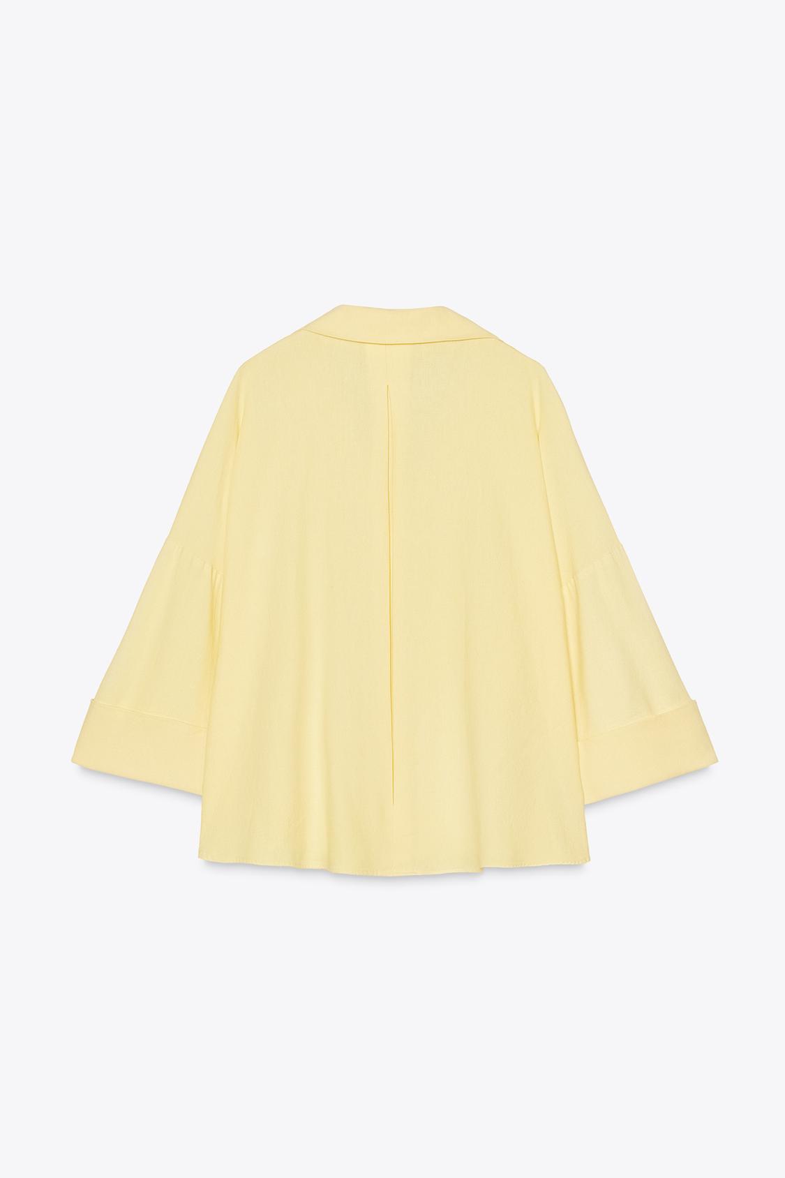 CHEMISE MANCHE LARGE AVEC LIN