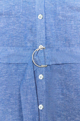 ROBE MI-LONGUE EN LIN AVEC CEINTURE