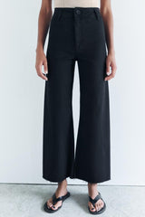 Jean collection zw marine droit a taille haute - Noir