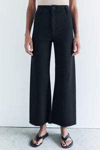 Jean collection zw marine droit a taille haute - Noir